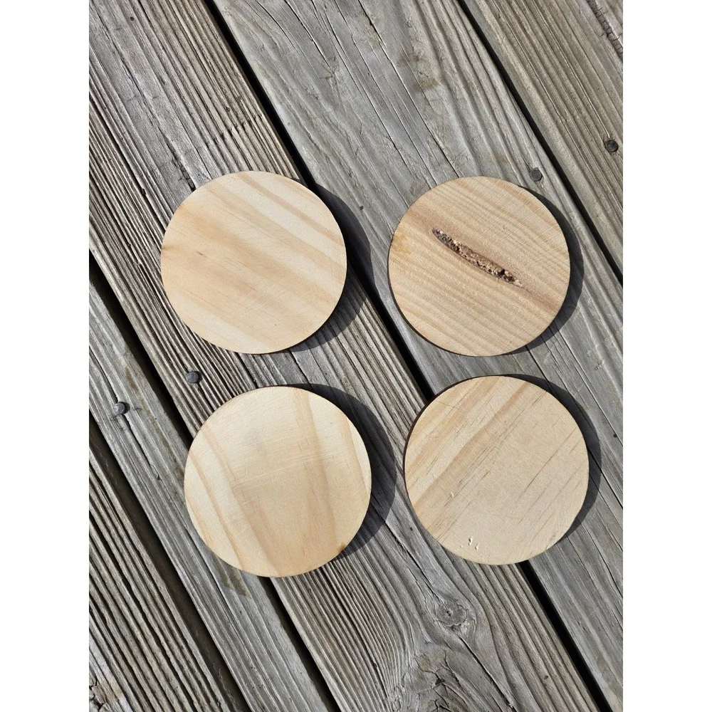 Handcarved‎ Wooden Coasters